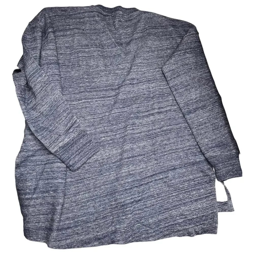 J.Crew heather blue v-neck sweater oversized boxy fit Medium nwt